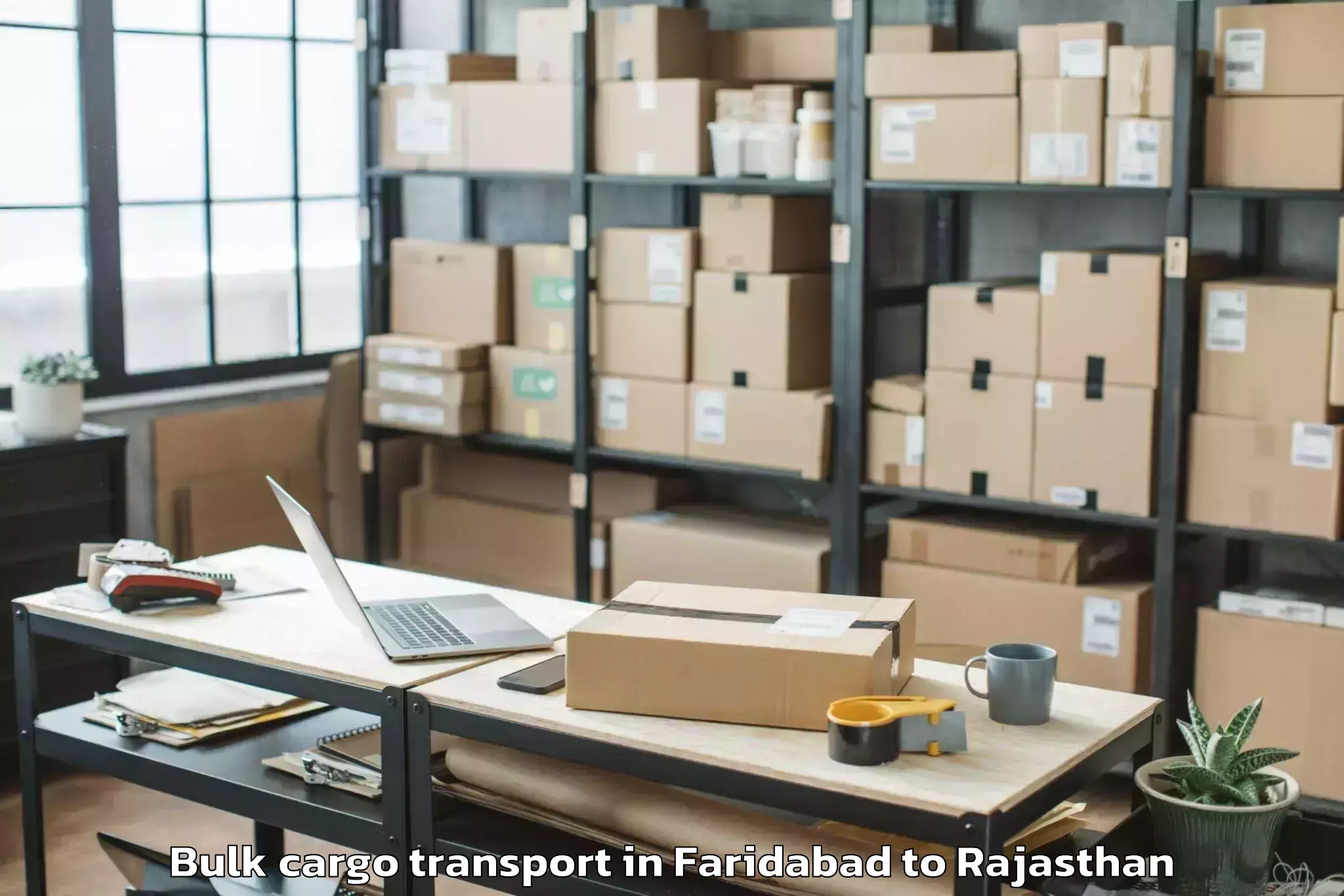 Book Faridabad to Chhoti Sadri Bulk Cargo Transport Online